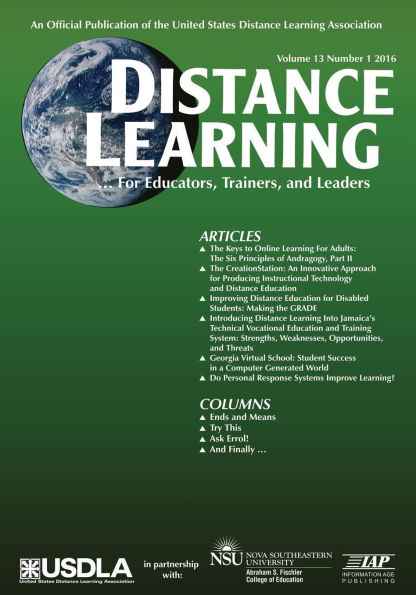 Distance Learning Vol 13 Issue