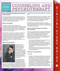 Title: Counseling And Psychotherapy (Speedy Study Guides), Author: Speedy Publishing