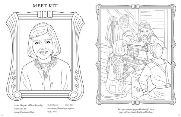 coloring pages and american girl kirsten