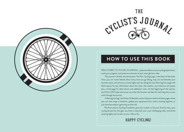 The Cyclist's Journal: Cycling Journal Notebook Gifts For Cyclist