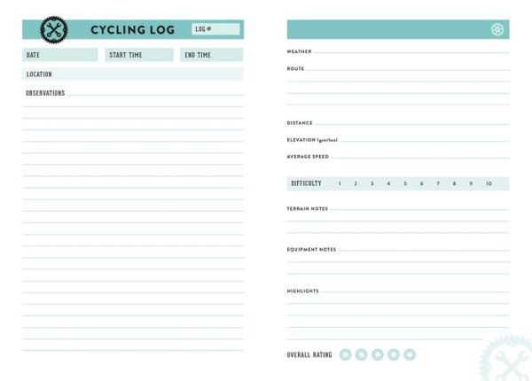 The Cyclist's Journal: Cycling Journal Notebook Gifts For Cyclist