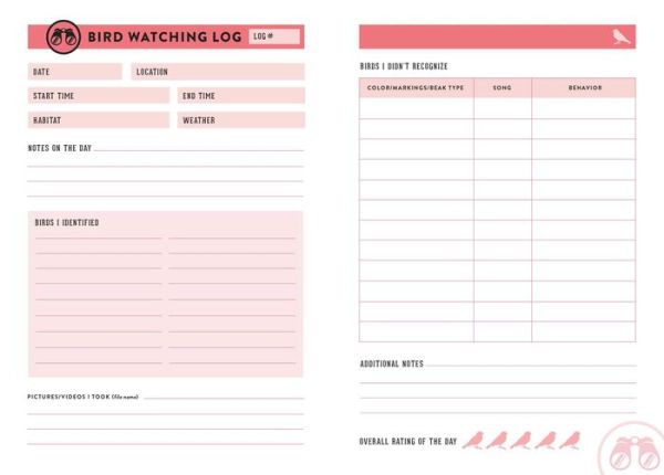 The Bird Watcher's Journal (Birding Log Book; Birding Field Diary; Birder Gifts)