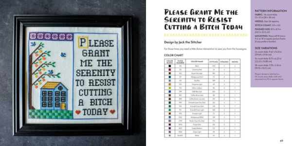 Maybe Swearing Will Help: Relax and Curse Your Ass Off in Cross-Stitch