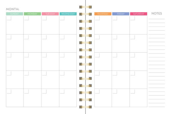 2019 Cactus Garden Deluxe Compact Flexi Planner