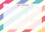 Title: 2019 Rainbow Stripes Weekly Desk Pad, Author: Lee Terry & the Near Strangers