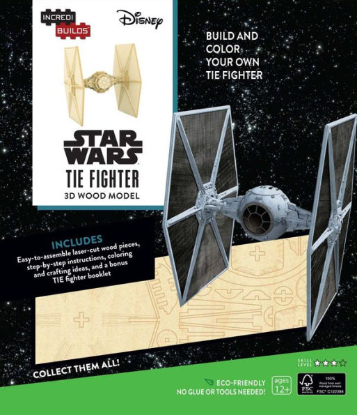 IncrediBuilds: Star Wars: Tie Fighter 3D Wood Model