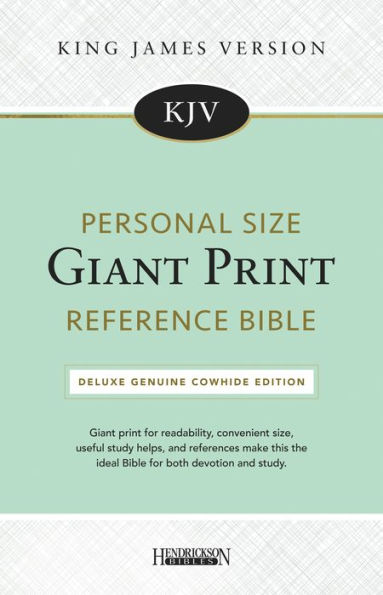 KJV Personal Size Giant Print Reference Bible (Genuine Leather, Black, Red Letter)
