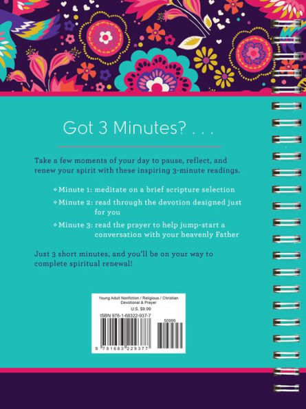 3-Minute Devotions for Teen Girls Journal