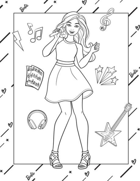 I found an “advanced” barbie coloring book at 5 below! : r/Dolls