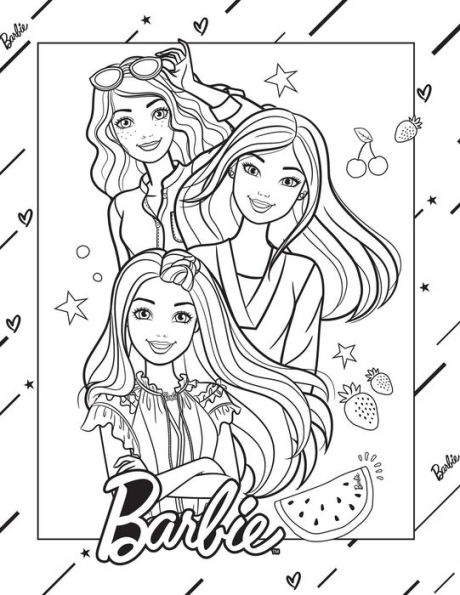 Barbie Coloring Book : Barbie Giant Coloring Book For Girls 4-8 With Super  Cute Images (Paperback)