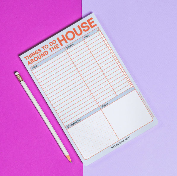 Things to Do Around the House Notepad with Magnet (Pastel Edition)