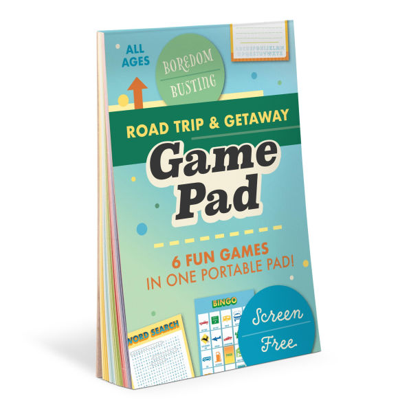 Roadtrip & Getaway On-The-Go Game Pad, Travel Car Activities Book for Kids