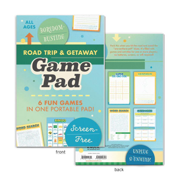 Roadtrip & Getaway On-The-Go Game Pad, Travel Car Activities Book for Kids
