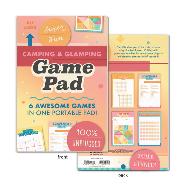 Camping & Glamping On-The-Go Game Pad, Glamping & Outdoor Activity Book for Kids