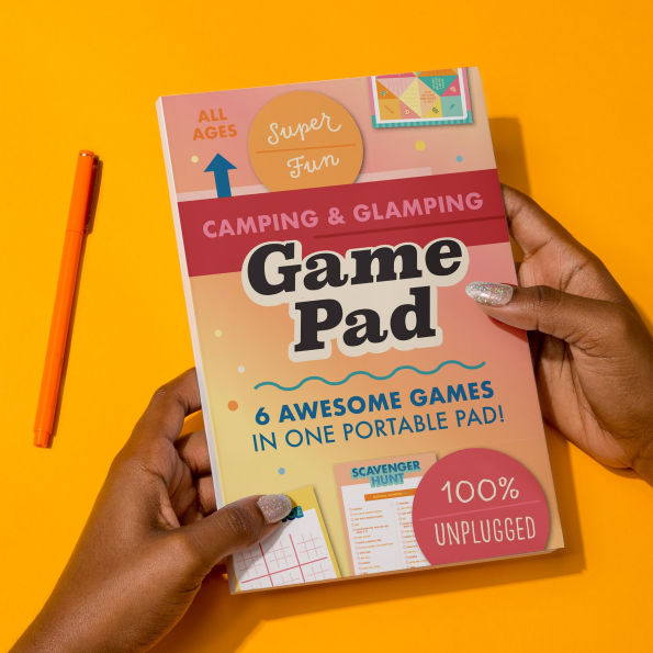 Camping & Glamping On-The-Go Game Pad, Glamping & Outdoor Activity Book for Kids