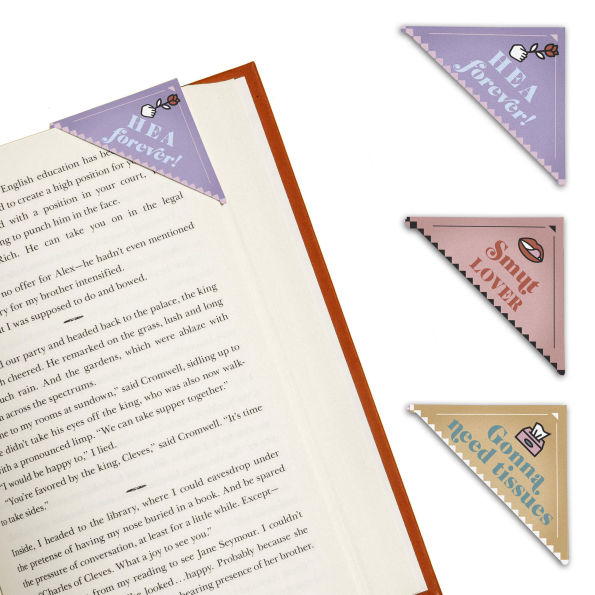 Romance Lovers Bookmark Corners, Set of 3 Unique Cardstock Bookmarks