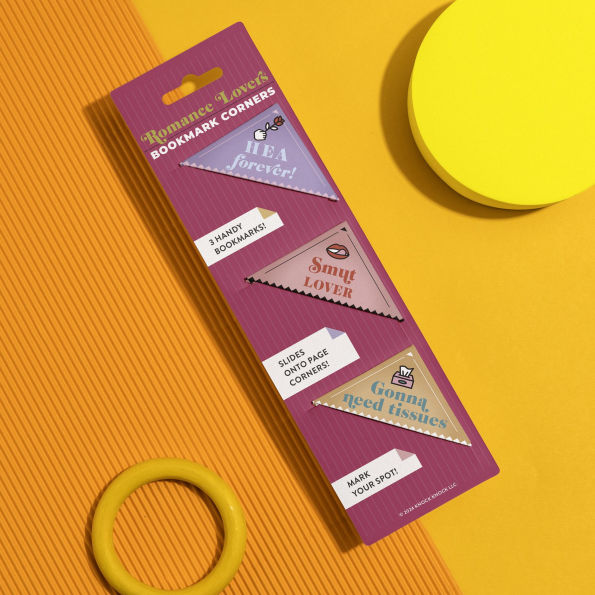 Romance Lovers Bookmark Corners, Set of 3 Unique Cardstock Bookmarks