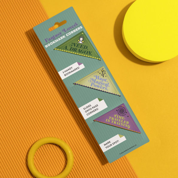 Fantasy Lovers Bookmark Corners, Set of 3 Unique Cardstock Bookmarks