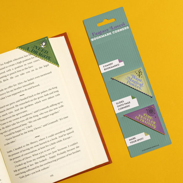 Fantasy Lovers Bookmark Corners, Set of 3 Unique Cardstock Bookmarks