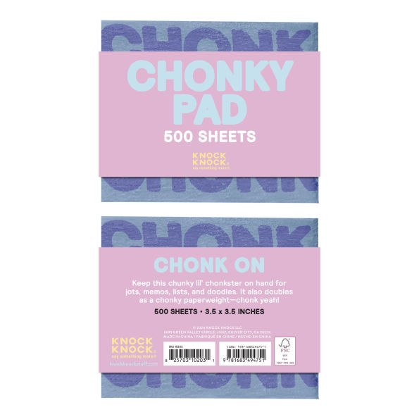 Keep On Chonkin' Chonky Note: Cube Notepad