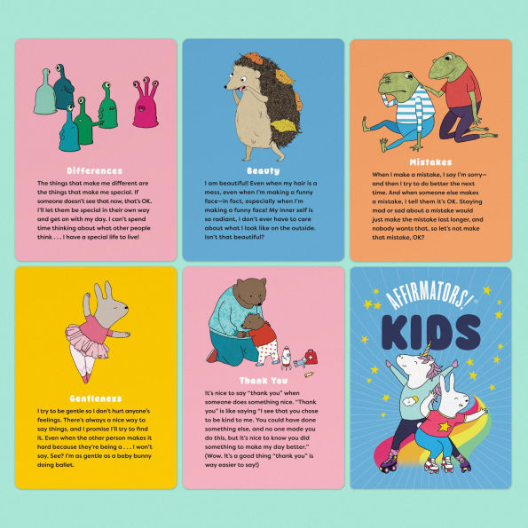 Affirmators! Kids Deck: 40 Affirmation Cards for Kids to Boost Your Mood and Adjust Your 'Tude