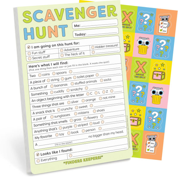 Scavenger Hunt Playtime Pad with Sticker Sheet