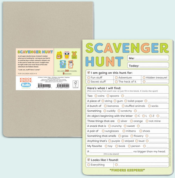 Scavenger Hunt Playtime Pad with Sticker Sheet