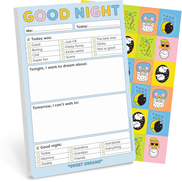 Good Night Playtime Pad with Sticker Sheet