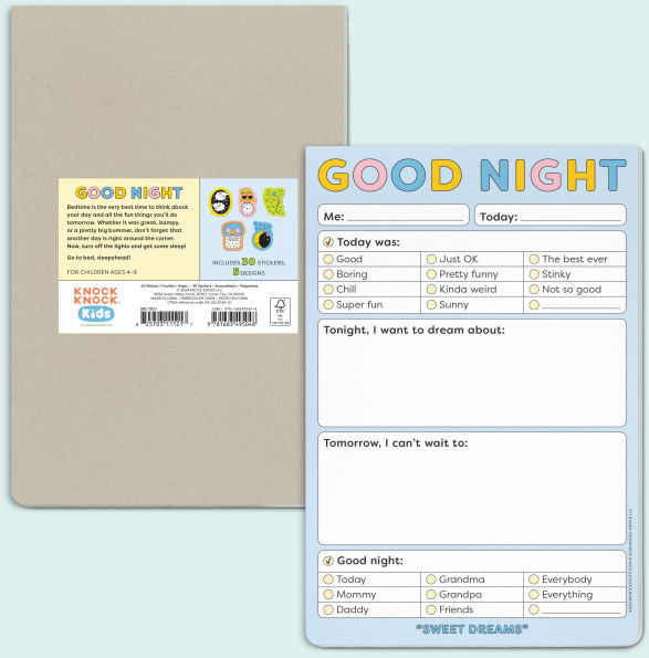 Good Night Playtime Pad with Sticker Sheet