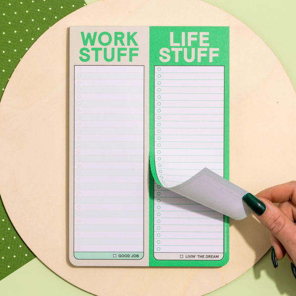 Work Stuff Life Stuff Perforated Pad