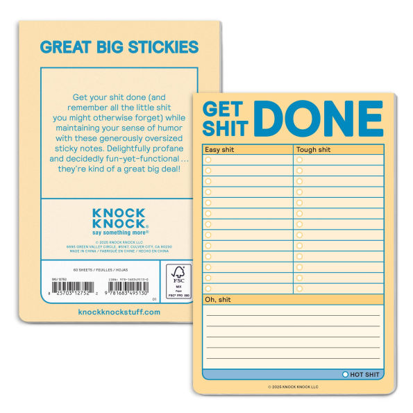 Get Shit Done Great Big Sticky Note (Pastel Version)
