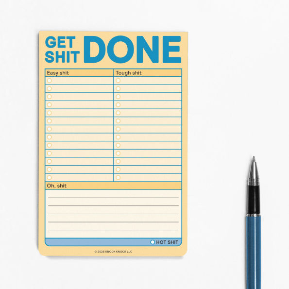 Get Shit Done Great Big Sticky Note (Pastel Version)