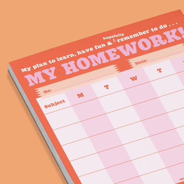 My Homework Weekly Tracker Pad Can-Do Pad with Sticker Sheet