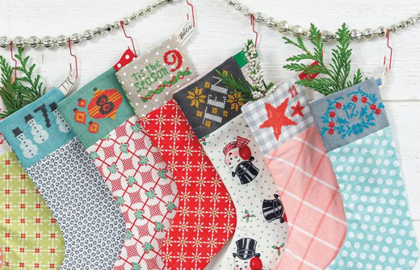 Cross-Stitch Christmas Countdown: 24 Mini Stockings