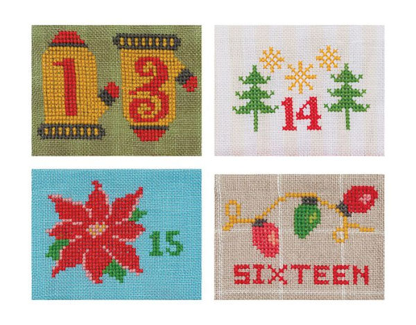 Cross-Stitch Christmas Countdown: 24 Mini Stockings