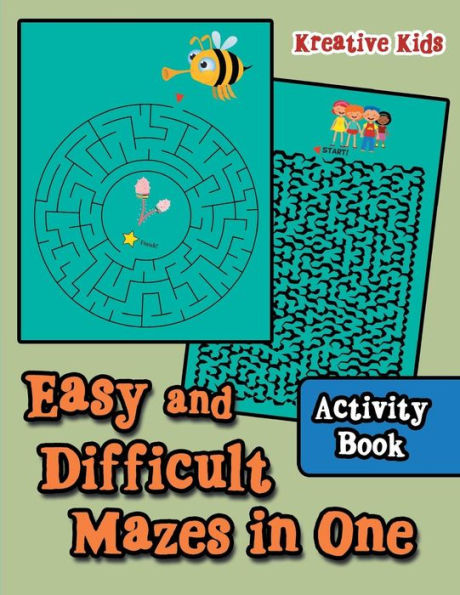 Easy and Difficult Mazes in One Activity Book