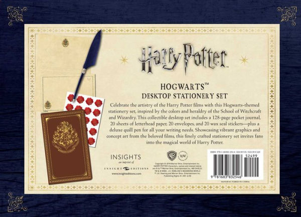 Harry Potter: Hogwarts School of Witchcraft and Wizardry Desktop Stationery Set (With Pen)