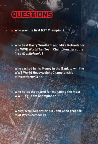 WWE Pop Quiz Trivia Deck