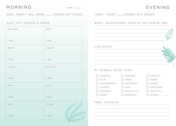 Unplug: A Day and Night Journal for Cultivating Off-Screen Well-Being