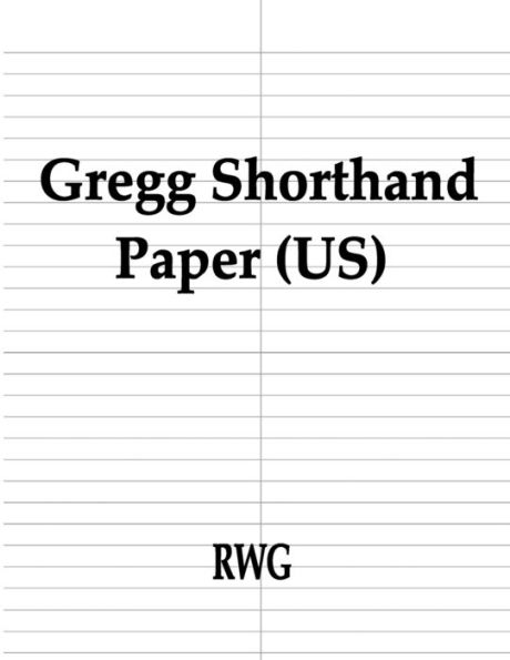 Gregg Shorthand Paper (US): 50 Pages 8.5" X 11"