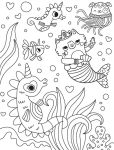 Alternative view 3 of Kaleidoscope Coloring: Purrmaids, Llamacorns, and More!: Includes 8 Fruit-Scented Markers and Dozens of Designs!
