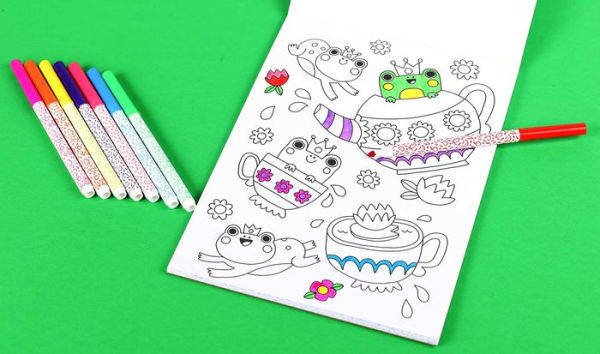 Kaleidoscope Coloring: Purrmaids, Llamacorns, and More!: Includes 8 Fruit-Scented Markers and Dozens of Designs!