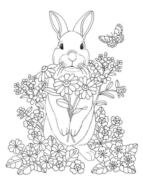 Cute Animals: A Coloring Book With 50 Beautiful and Cute 