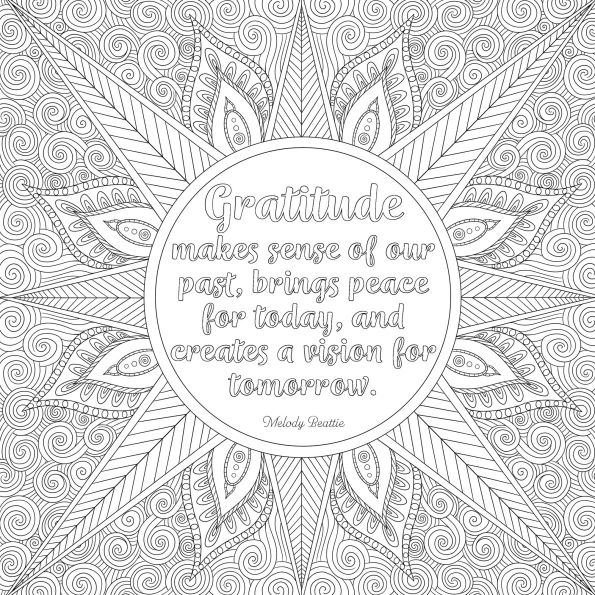 A Garden of Gratitude: Inspirational Quotes to Color, Heal, and Empower