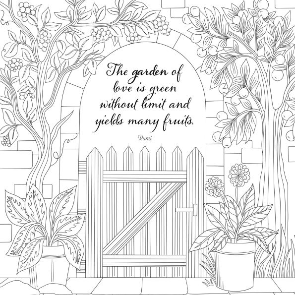 A Garden of Gratitude: Inspirational Quotes to Color, Heal, and Empower