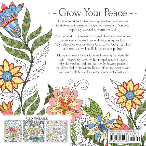 A Garden of Gratitude: Inspirational Quotes to Color, Heal, and Empower