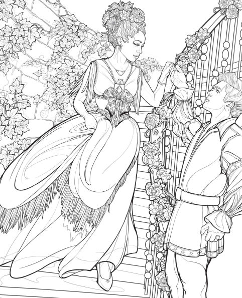 Magical Love: A Romantasy Coloring Book: Ethereal Romantic Fantasy Scenes to Color