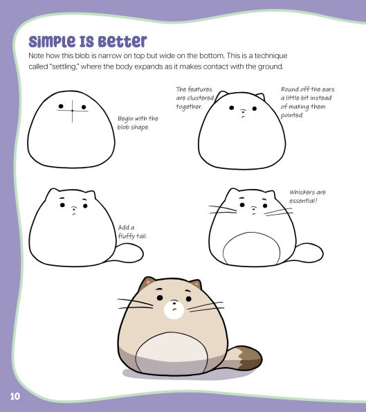 How to Draw Cute Mochi Animals: 100 Adorable Kawaii Cuties Step by Step