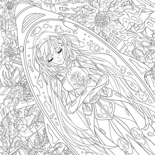 Love & Dystopia: A Manga Coloring Book
