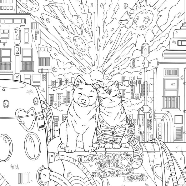 Love & Dystopia: A Manga Coloring Book